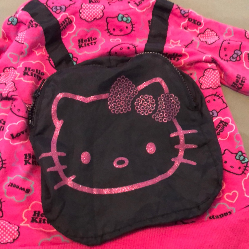Lovely Hello Kitty toddler girl jacket w/backpack